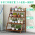 Flower Stand Floor-Standing Outdoor Balcony Living Room Small Space Multi-Layer Succulent Green Radish Wooden High and Low Ladder Bamboo Shelf