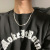 Titanium Steel Necklace Men's Ins Simple All-Match Snake Bones Chain Hip Hop Indifference Trend Cool Colorfast Online Influencer Clavicle Chain