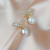 New Sterling Silver Needle Pearl Pendant Butterfly Diamond Temperament Fashion Trending Light Luxury Fashion Ladylike Earrings