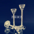 Factory Direct Sales European and American Crystal Candlestick Candle Holder Dining Table European Decoration Model Room Soft Decoration Decoration Wedding Candlestick