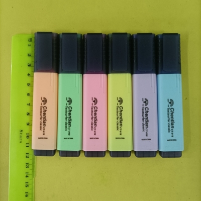 6 PCs PVC Color Fluorescent Pen