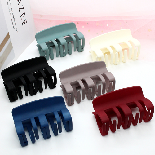 pudding small station grab clip plastic hairpin bathing summer barrettes women‘s back head hair catching shark clamp hair accessories