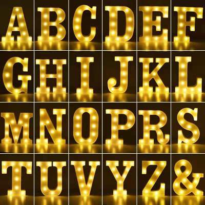 LED Luminous Letter Lights Digital Symbol Modeling Lights Wedding Party Birthday Confession Romantic and Creative Lighting