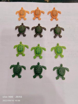 3cm Little Turtle Model Toy Plastic PVC Children's Cognition Sand Table Decoration Science and Education Other Accessories