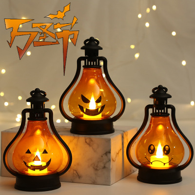 Halloween Decorations Children's Portable Pumpkin Lantern Kindergarten Decoration Bar Horror Atmosphere Layout Props