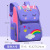 Unicorn Elementary School Student Cartoon Schoolbag Grade 1-3-6 Space Children's Schoolbag Kindergarten Backpack Printed Logo