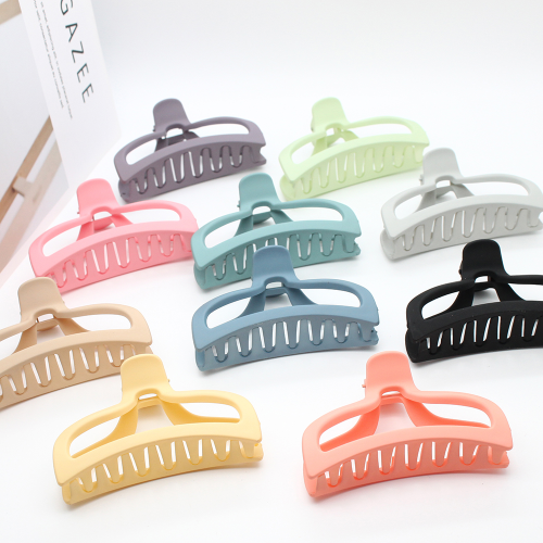 simple frosted hair clip large size women‘s all-match plastic hair clip back head hair clip hair accessories hair clip shark clip