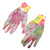 13-Pin Floral Pu Coated Palm Dipping Work Gloves Garden Gardening Work Glue Dispensing Non-Slip Gloves Lightweight