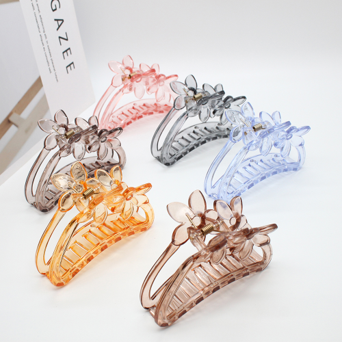 korean style new fashion transparent hair clip plastic bath updo head clip back head barrettes hair grip ball head hair accessories