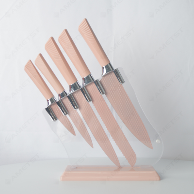 Kitchen Knives, Acrylic Seat Conventional Five Knife Sets, Chef Knives, European, American, Russian and Middle East Hot Selling Knife Sets
