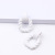 Tiktok Foreign Trade Popular Style Square Semicircle Stitching Stud Earrings Spray Rubber Paint Earrings Acrylic Ear Rings Female