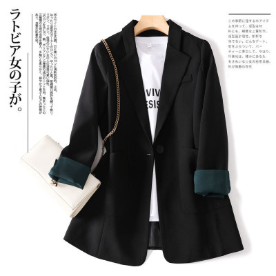 Small Suit Jacket For Women Spring And Autumn New Short Temperament Slim-Fit Preppy Style Black Women 'S Suit For Women