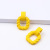 Tiktok Foreign Trade Popular Style Square Semicircle Stitching Stud Earrings Spray Rubber Paint Earrings Acrylic Ear Rings Female