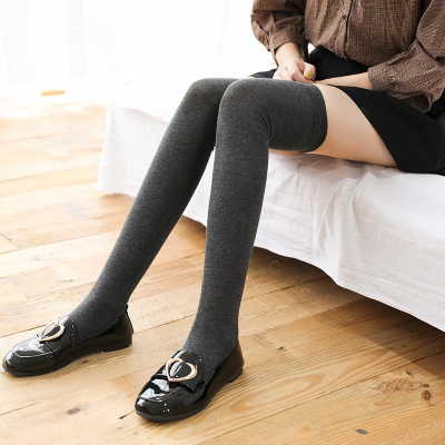 Women's Adult over the Knee Stockings 2021 Autumn and Winter New Japanese Style Solid Color Hold-Ups College Style