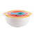 We-100130 Storage Rice Rinsing Sieve Salad Set Baking Rainbow Measuring Cup Bowl 8-Piece DIY Cooking Kitchenware