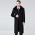 Big Fur Collar Fleece Lined Middle-Aged and Elderly Men's Cashmere Wool Overcoat Mid-Length Wool Woolen Trench Coat Men