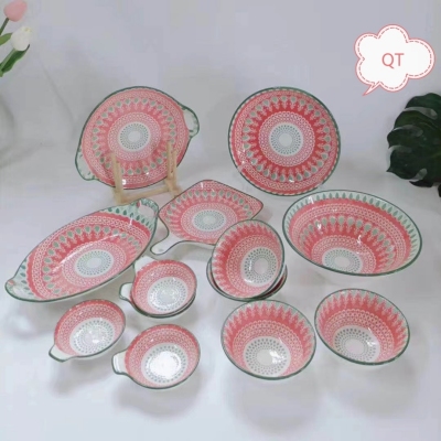 Roast Flower Ceramic Tableware Set