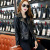 Fashion Black Small Leather Coat Women 'S Short Spring And Autumn Leather Jacket Pu Motorcycle Korean Lapel Student Short Coat