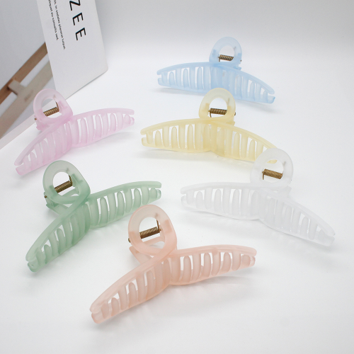 new jelly color transparent gripper simple solid color back head updo shark clip temperament bath hairpin hair accessories for women