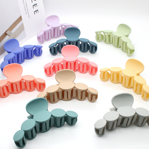 vintage frosted grip candy color hairpin hair grip women‘s back shark clip large color plate hair accessories cross-border