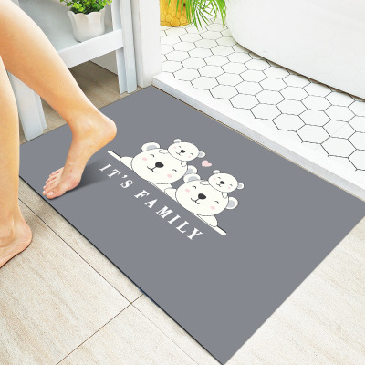 Diatom Ooze Floor Mat Absorbent Non-Slip Floor Mat Bathroom Light Luxury Floor Mat Bathroom Entrance Carpet