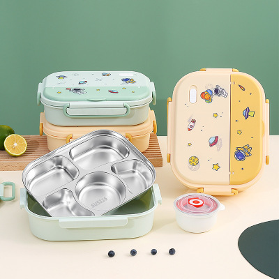 316 Stainless Steel Insulated Lunch Box Only For Pupils Food Grade Children Compartment Bento Lunch Box Men And Women Can Be Formulated