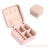 Simple and Portable Palm Jewelry Box European and American Style Ring Earring Storage Box Zipper Flip Travel Trinket Box