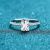 Xdy925 Sterling Silver Ring Shank Women's Simple Four-Claw 1 Karat Emerald Cherry Dawn Cut Moissanite Ring Finger Ring
