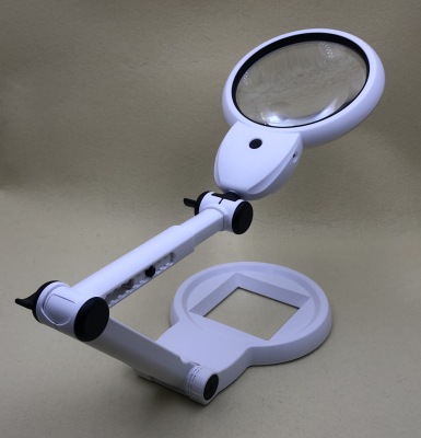 New 3b-1f Folding Handheld Desktop 18 LED Lights Magnifying Glass with Mother-Baby Magnifying Glass Gift Magnifying Glass for the Elderly