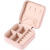 Simple and Portable Palm Jewelry Box European and American Style Ring Earring Storage Box Zipper Flip Travel Trinket Box