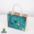 Jute Bag Custom Logo Advertising Sack Embroidery Custom Ribbon Gift Bag Shopping Bag Tote Bag