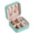 Simple and Portable Palm Jewelry Box European and American Style Ring Earring Storage Box Zipper Flip Travel Trinket Box