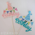 Happy Birthday Happy Birthday Three Colors Birthday Hat Felt Ball Children's Male and Female Birthday Cake Fork