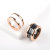 Factory Popular New Black and White Ceramic Titanium Steel Ring Simple Style Luxurious and Personalized Temperament All-Match Accessories