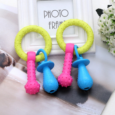 Pet Nipple Lantern Ring Toy TPR Sound Grinding Dog Rubber Bite Training Toys Supplies Factory Wholesale