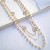 Korean Style Long Sweater Chain Ornaments Flower Multi-Layer Pearl Necklace Rose Women's Clothes Accessories Long Necklace C051
