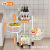 Kitchen Rotating Folding Large Capacity Storage Rack Vegetable Storage Rack Installation-Free Removable Storage Rack Folding Trolley