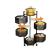 Kitchen Rotating Folding Large Capacity Storage Rack Vegetable Storage Rack Installation-Free Removable Storage Rack Folding Trolley