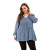European and American Style Cross-Border Foreign Trade plus Size Women's Clothing 2022 New Product Best-Selling Loose Fashion Floral Long Sleeve Shirt
