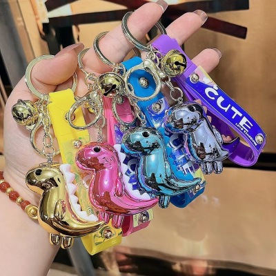 Acrylic Colorful Dinosaur Keychain Cars and Bags Children's Pendant Small Gift Dinosaur Key Ring Gift Wholesale