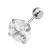 Stainless Ornament Zircon Ear Studs Four-Claw Bag Diamond Titanium Steel Vacuum Plating 18K Non-Fading Ornament Wholesale