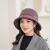 Wholesale Autumn and Winter New Warm Hat Girls' Wool Hat Fashionable All-Match Trendy Plush Bucket Hat Factory Direct Sales