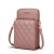 New Embroidered Mobile Phone Bag Shoulder Crossbody Women's Coin Purse Retro Rhombus Card Holder Card Case Pu