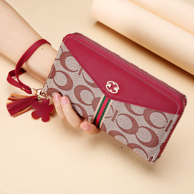 Bag Women's Zip Clutch Wallet Brand Women's Wallet Long Women's Wallet Double Layer Wallet Mobile Phone Double Pull