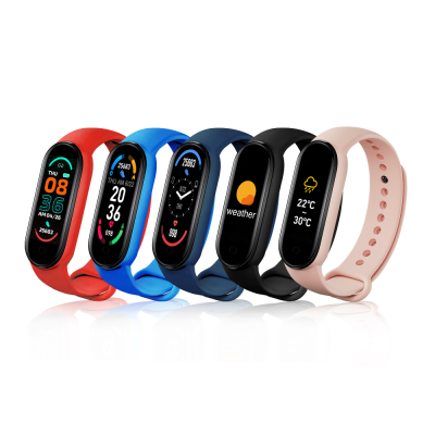 M6 Smart Bracelet Sport Step Counting Heart Rate Caller Information Reminder Electronic Bracelet Sleep (USB Charging)
