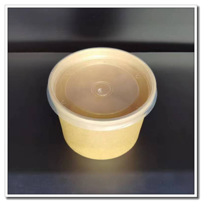 Disposable Kraft Paper Cup Soup Bucket Take out Take Away Porridge Bucket 15 Oz Snack Paper Cup