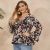 European and American Style Cross-Border Foreign Trade plus Size Women's Clothing 2022 Fashion Printed Loose Top Shirt