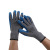 Gray Yarn Blue Tape Tab Latex Wrinkle Impregnated Glove Anti-Slip Polyester Cotton Labor Protection Gloves Anti-Cutting Wrinkle Inspection Labor Gloves