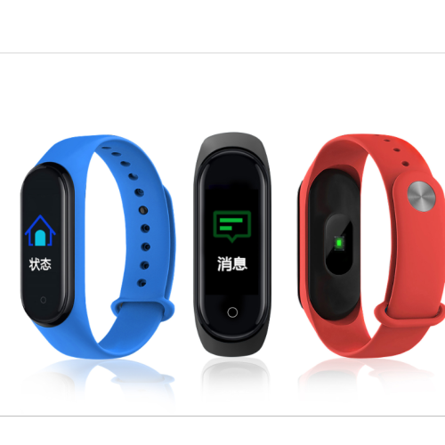 m4 smart bracelet nfc access control bluetooth sports pedometer heart rate caller information reminder bracelet