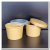 Disposable Kraft Paper Bowl round with Lid Fast Food Baling Paper Soup Bucket